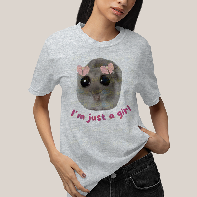 Camiseta Algodão Unissex T shirt Ratinho Sou Apenas Uma Garota