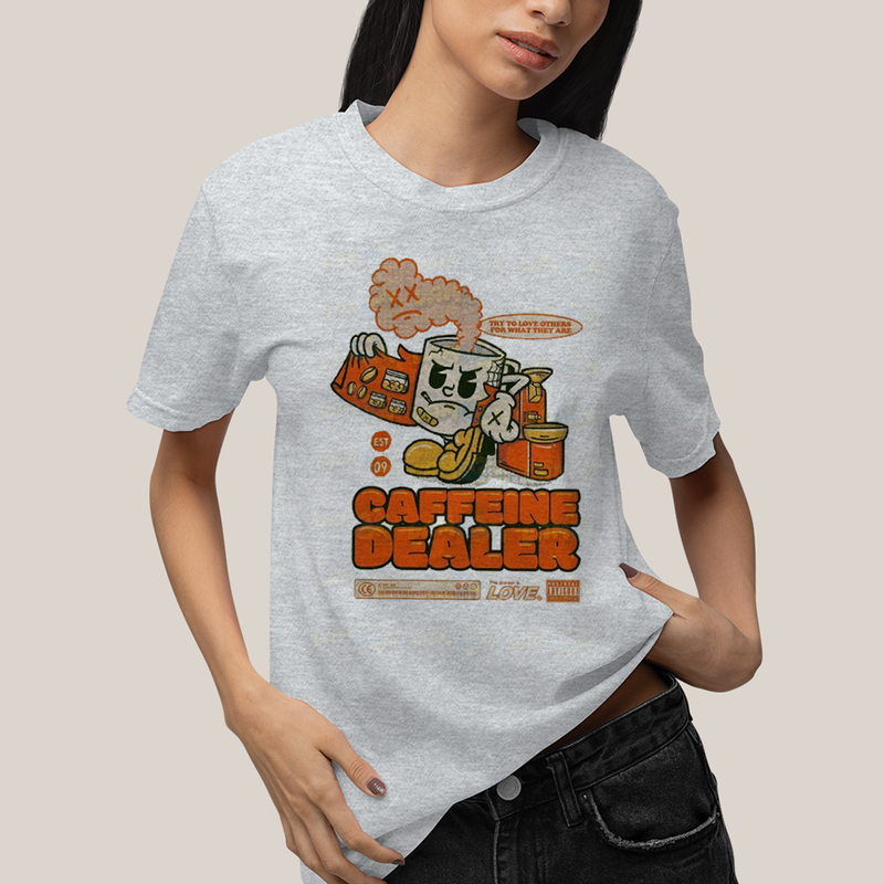 Camiseta Algodão Unissex T shirt Traficante de Cafeina
