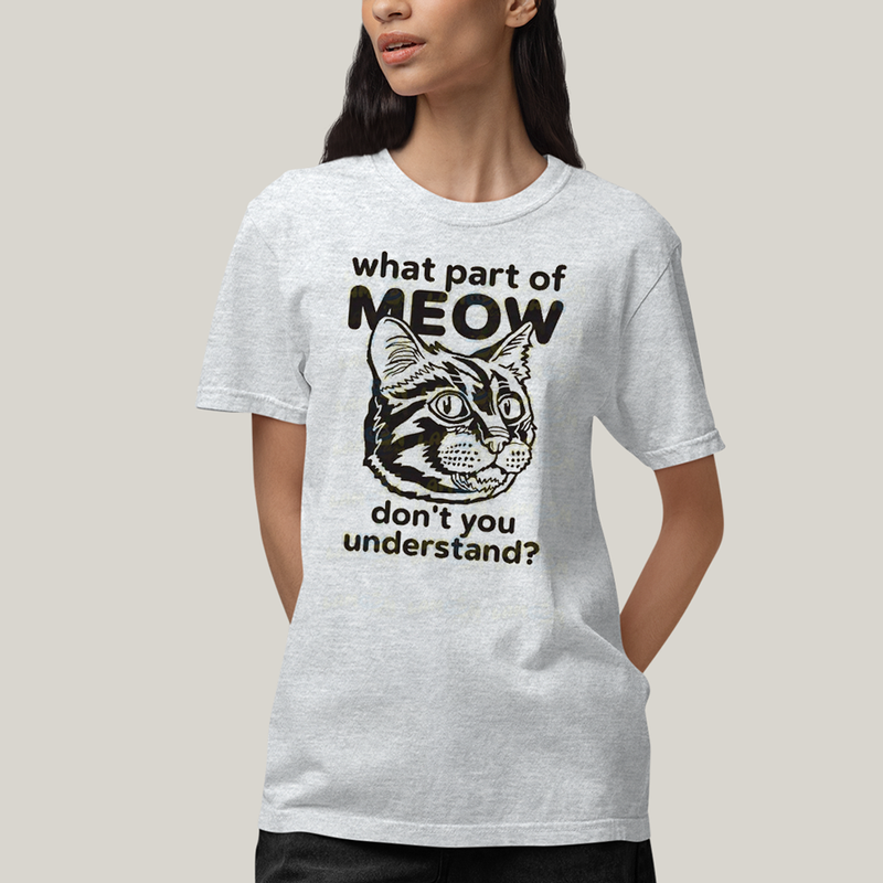 Camiseta Algodão Unissex T shirt Gato Que Parte do Miado Você Não Entendeu