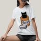 Camiseta Algodão Unissex T shirt Gato Antidepressants