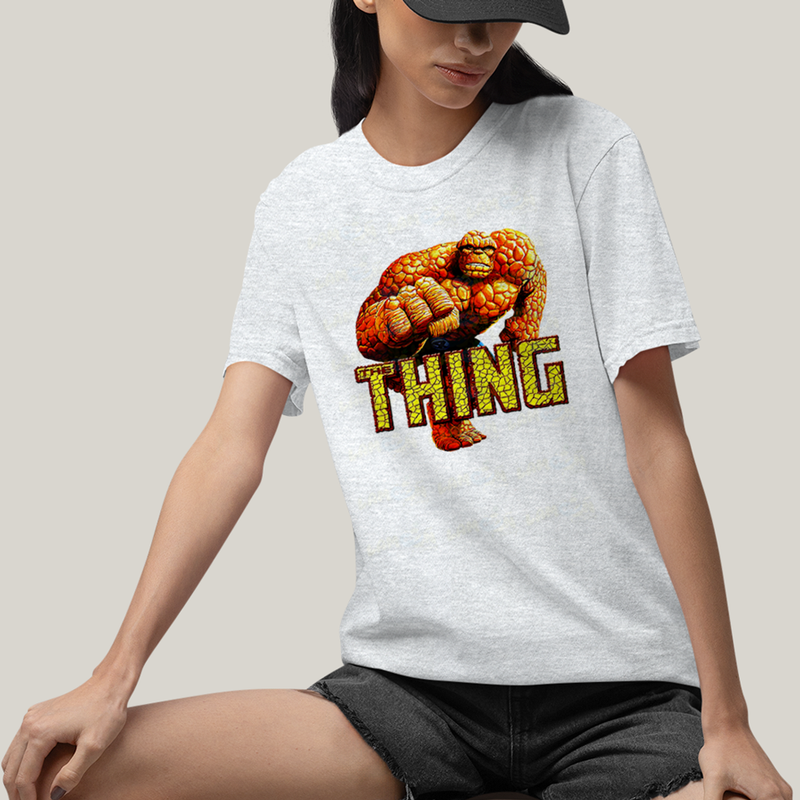 Camiseta Algodão Unissex T shirt Quarteto Fantástico Thing Coisa
