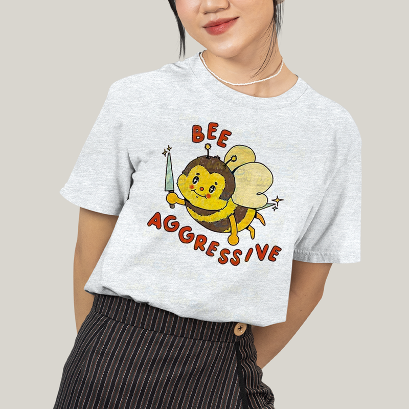 Camiseta Algodão Unissex T shirt Abelha Agressiva