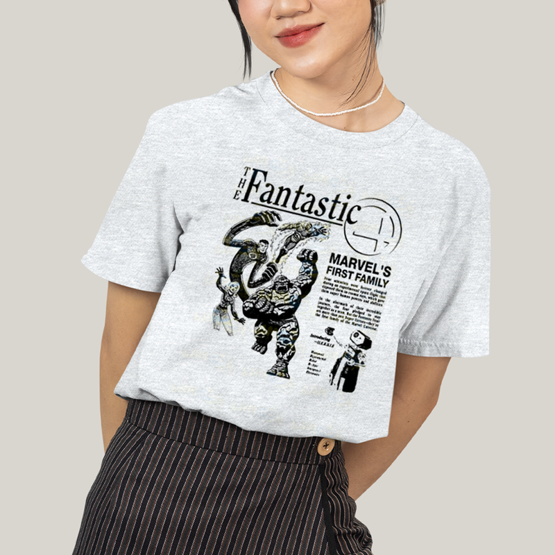 Camiseta Algodão Unissex T shirt The Fantastic Four First Family