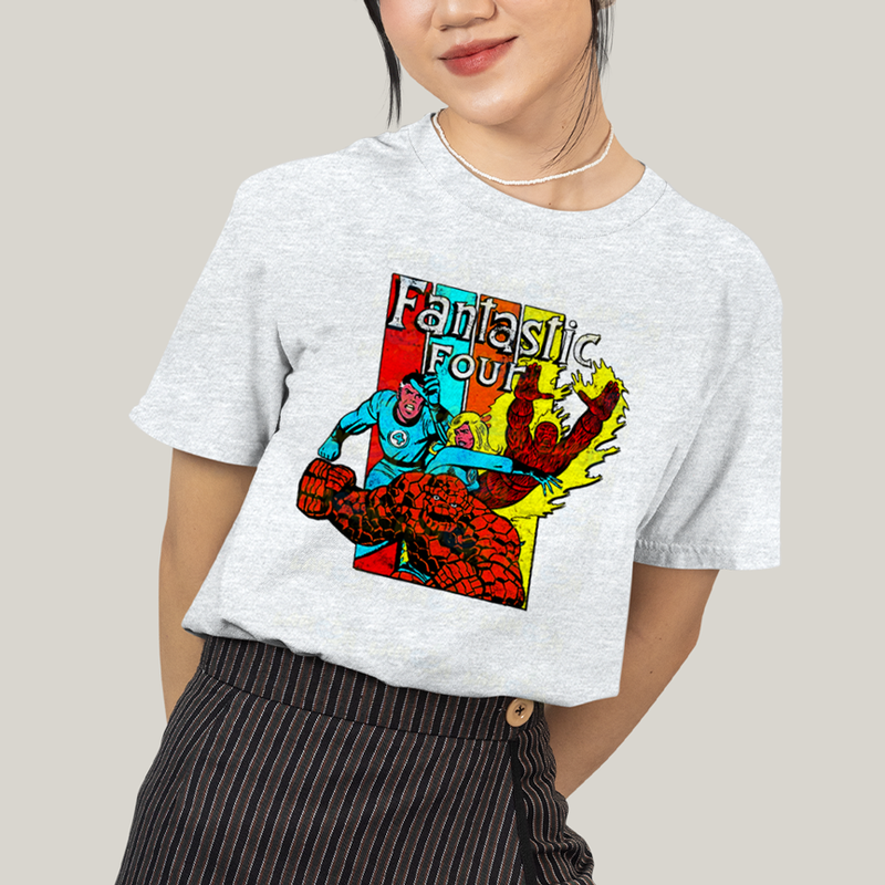 Camiseta Algodão Unissex T shirt Quarteto Fantástico Era de Prata 2