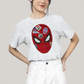 Camiseta Algodão Unissex T shirt Homem Aranha Rosto Figurinhas