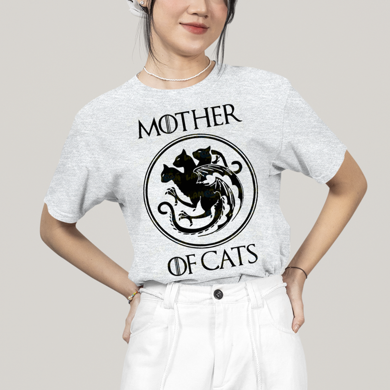 Camiseta Algodão Unissex T shirt Mother of Cats