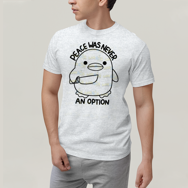 Camiseta Algodão Unissex T shirt A Paz Nunca Foi Opção Meme