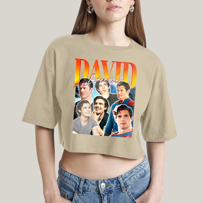 Cropped Oversized Algodão Unissex T shirt Superman David Corenswet 2
