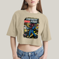 Cropped Oversized Algodão Unissex T shirt Quarteto Fantástico & Galactus Capa HQ