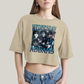 Cropped Oversized Algodão Unissex T shirt Wandinha Wednesday Adams