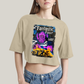 Cropped Oversized Algodão Unissex T shirt Quarteto Fantástico vs Galactus Capa de HQ