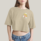 Cropped Oversized Algodão Unissex T shirt Quarteto Fantástico Logo Mulher Invisivel