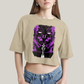 Cropped Oversized Algodão Unissex T shirt Quarteto Fantástico Galactus & Surfista Prateado