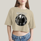 Cropped Oversized Algodão Unissex T shirt Wandinha Wednesday Black White