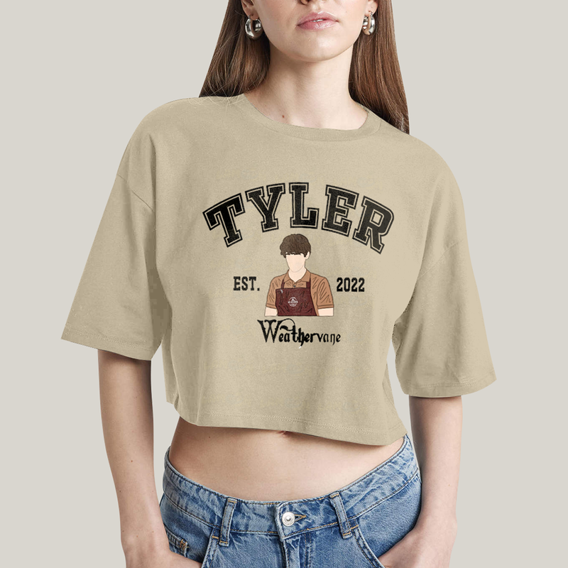 Cropped Oversized Algodão Unissex T shirt Wandinha Tyler Est 2022