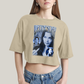 Cropped Oversized Algodão Unissex T shirt Wandinha Retrô