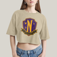 Cropped Oversized Algodão Unissex T shirt Wandinha Unitas Est Invicta
