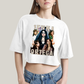 Cropped Oversized Algodão Unissex T shirt Wandinha Jenna Ortega Atriz