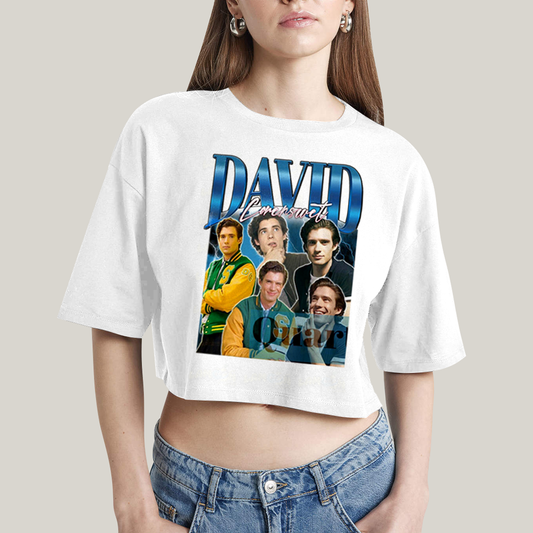 Cropped Oversized Algodão Unissex T shirt Superman David Corenswet Azul