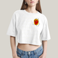 Cropped Oversized Algodão Unissex T shirt Quarteto Fantástico Logo Tocha Humana