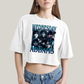 Cropped Oversized Algodão Unissex T shirt Wandinha Wednesday Adams