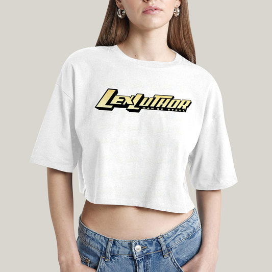 Cropped Oversized Algodão Unissex T shirt Superman Lex Luthor Man Of Steel