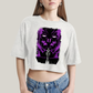 Cropped Oversized Algodão Unissex T shirt Quarteto Fantástico Galactus & Surfista Prateado