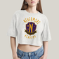 Cropped Oversized Algodão Unissex T shirt Wandinha Unitas Est Invicta Nevermore Academy