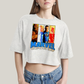 Cropped Oversized Algodão Unissex T shirt Quarteto Fantástico Marvel Retrô