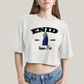 Cropped Oversized Algodão Unissex T shirt Wandinha Enid Est 2022