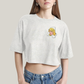 Cropped Oversized Algodão Unissex T shirt Quarteto Fantástico Logo Mulher Invisivel