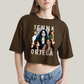Cropped Oversized Algodão Unissex T shirt Wandinha Jenna Ortega Atriz