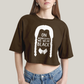 Cropped Oversized Algodão Unissex T shirt Wandinha Na Quarta Feira Usamos Preto