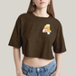 Cropped Oversized Algodão Unissex T shirt Quarteto Fantástico Logo Mulher Invisivel