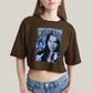 Cropped Oversized Algodão Unissex T shirt Wandinha Retrô