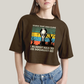 Cropped Oversized Algodão Unissex T shirt Wandinha Quase Tive Que Socializar