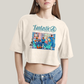 Cropped Oversized Algodão Unissex T shirt The Fantastic Four First Steps 1