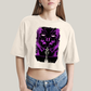 Cropped Oversized Algodão Unissex T shirt Quarteto Fantástico Galactus & Surfista Prateado