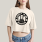 Cropped Oversized Algodão Unissex T shirt Wandinha Café é Meu Veneno