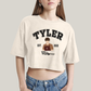 Cropped Oversized Algodão Unissex T shirt Wandinha Tyler Est 2022