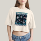Cropped Oversized Algodão Unissex T shirt Wandinha Wednesday Adams
