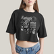 Cropped Oversized Algodão Unissex T shirt The Fantastic Four First Family