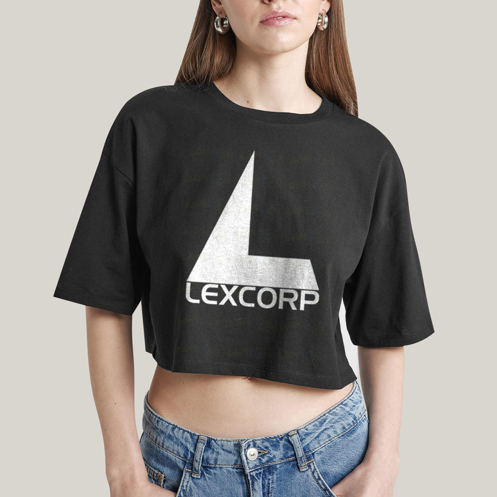 Cropped Oversized Algodão Unissex T shirt Superman Lex Luthor Logo