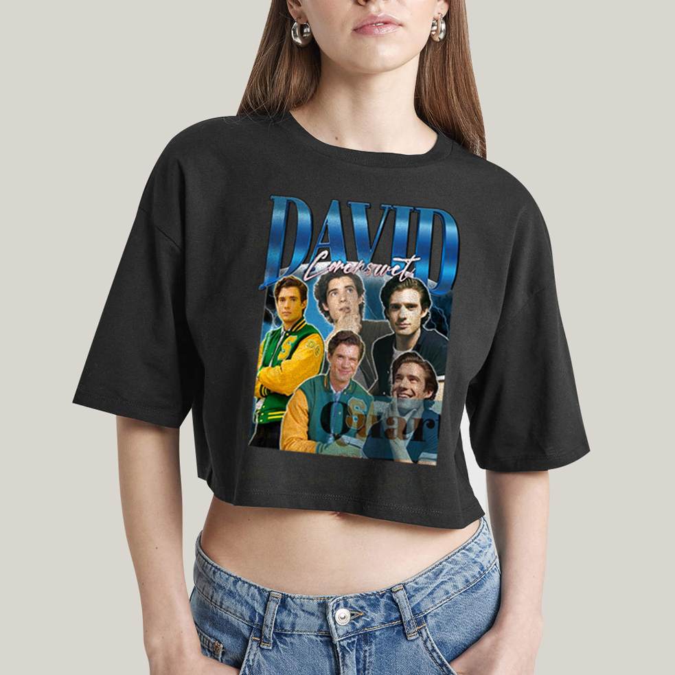 Cropped Oversized Algodão Unissex T shirt Superman David Corenswet Azul