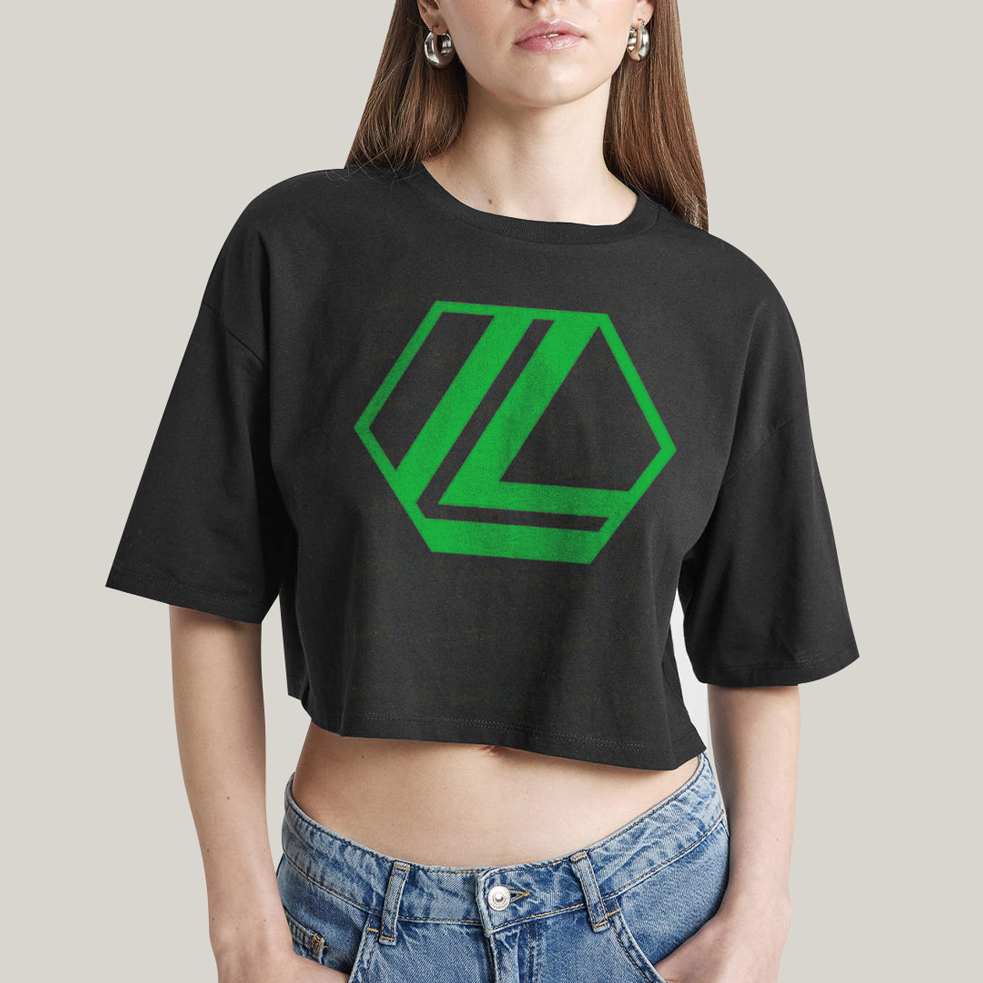 Cropped Oversized Algodão Unissex T shirt Superman Lex Luthor Logo Verde