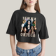 Cropped Oversized Algodão Unissex T shirt Wandinha Jenna Ortega Atriz