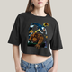 Cropped Oversized Algodão Unissex T shirt O Quarteto Fantástico Cartoon