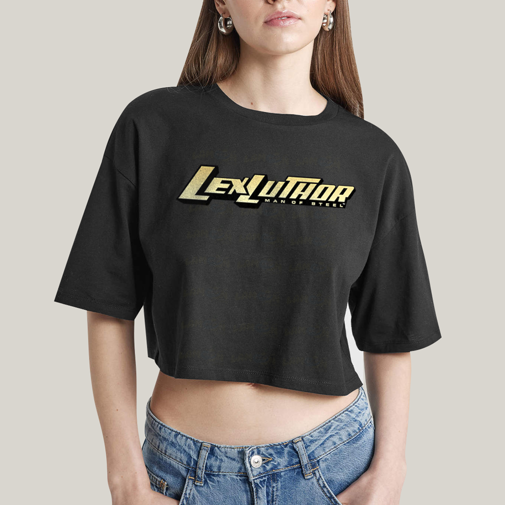 Cropped Oversized Algodão Unissex T shirt Superman Lex Luthor Man Of Steel
