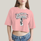 Cropped Oversized Algodão Unissex T shirt Surfista Prateado Retrô