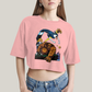 Cropped Oversized Algodão Unissex T shirt O Quarteto Fantástico Cartoon